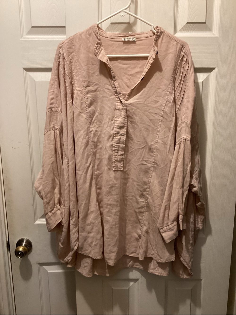 Free People Dusty Pink Peasant Tunic Top